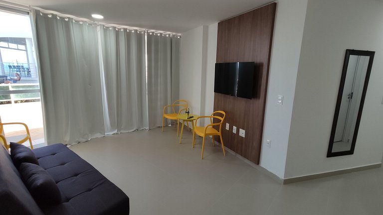 Frente Mar com Terraço Privativo e Pet Friendly