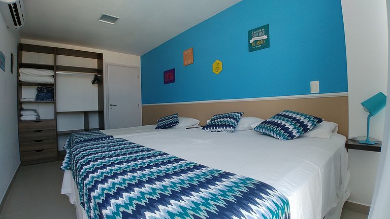Areias do Mar | VistaMar e ar-condicionado na sala