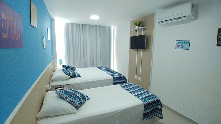 Areias do Mar | VistaMar e ar-condicionado na sala