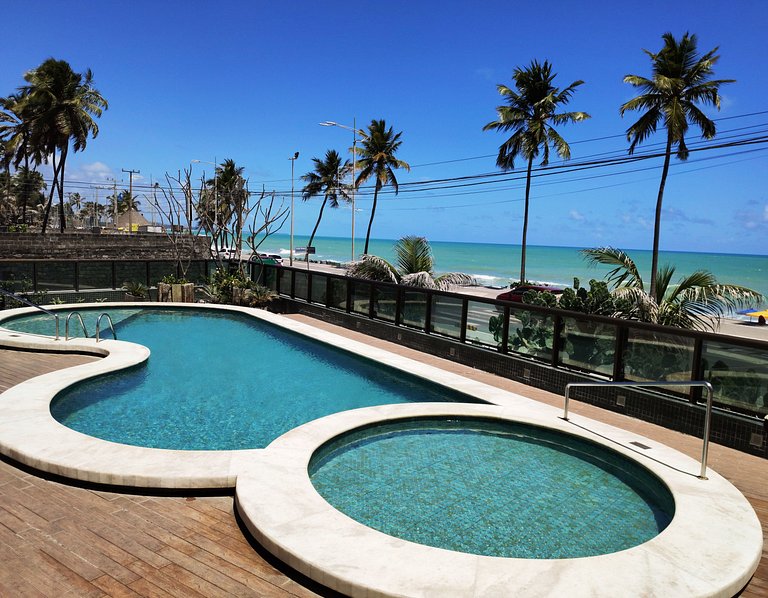 Flat Vista mar c Limpeza Diária | R627