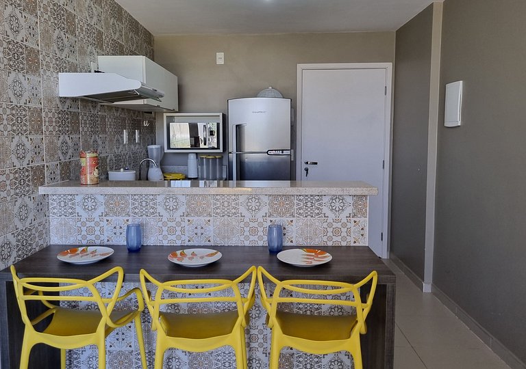 Lindo Apartamento com Varanda e Vista Mar