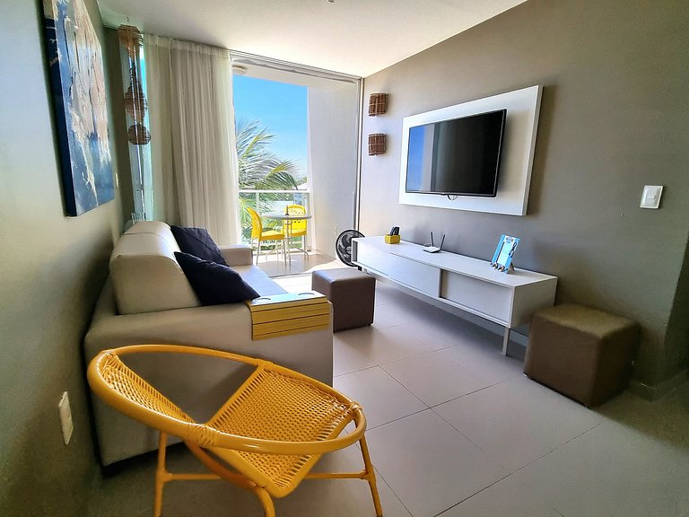 Lindo Apartamento com Varanda e Vista Mar