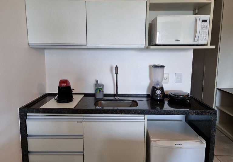 Flat Vista mar c Limpeza Diária | R627