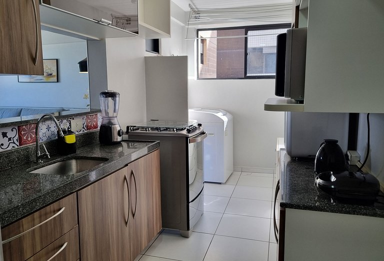 Vista Mar na Pajuçara: Amplo 2Q com Piscina