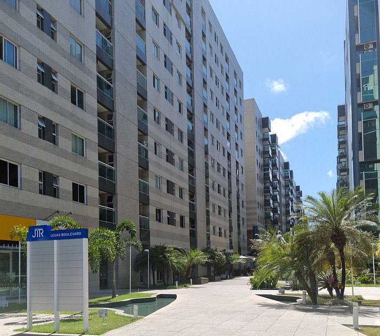 A Passos da Praia: Apê JTR Completo p/ 4 Hóspedes