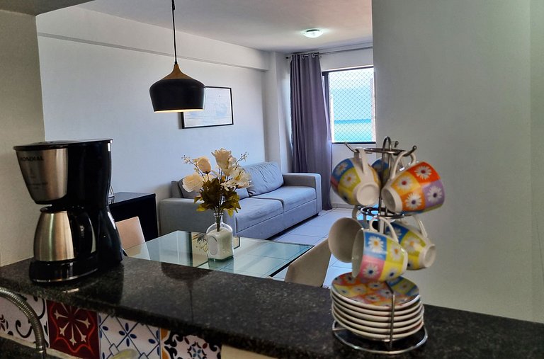 Vista Mar na Pajuçara: Amplo 2Q com Piscina
