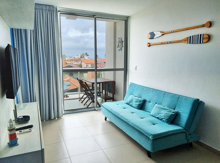 Areias do Mar | VistaMar e ar-condicionado na sala