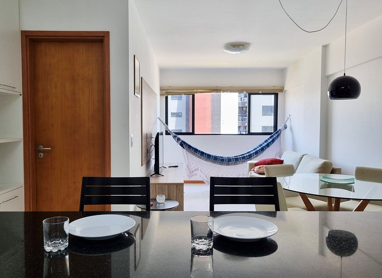 Apê c/ Ar, Wi-Fi, Piscina, Vista Mar e Garagem