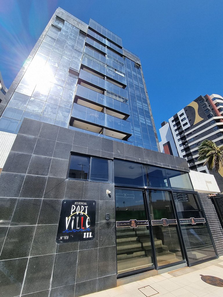 Apê c/ Ar, Wi-Fi, Piscina, Vista Mar e Garagem