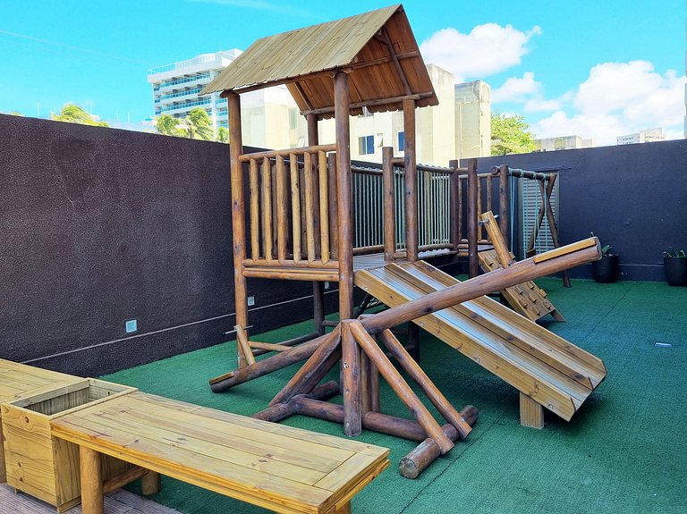 Flat Frente Mar c Limpeza Diária | R206