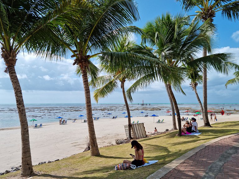 Flat Vista mar c Limpeza Diária | R627