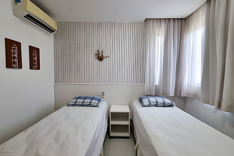 Suíte + Quarto com Ar, Wi-Fi e 2 Vagas