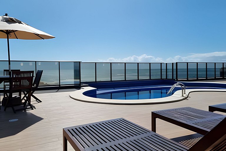 Apartamento a 3 min da praia, academia + piscina