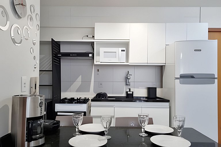 Apartamento a 3 min da praia, academia + piscina