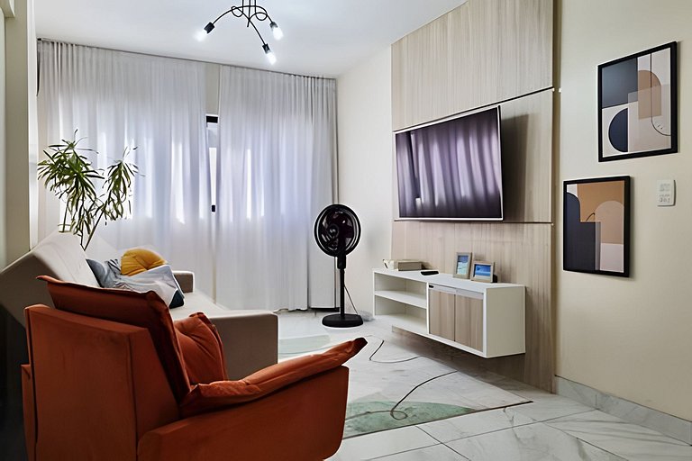 Apartamento 2 quadra Mar,Academia, Piscina no topo