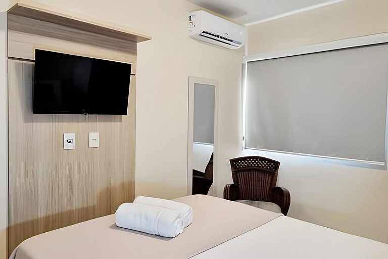 Apartamento a 3 min da praia, academia + piscina