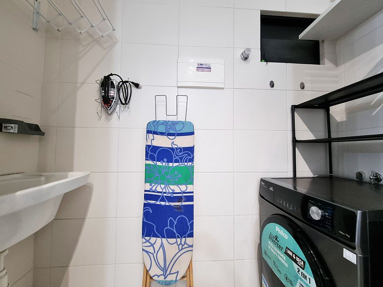 Apartamento a 3 min da praia, academia + piscina