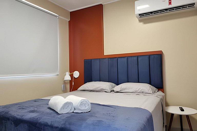 Lindo Estúdio com Jacuzzi, Sauna e Coworking