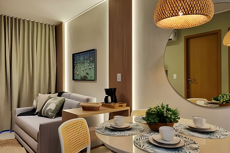 Apartamento Pajuçara c AR na Sala e Lazer Completo