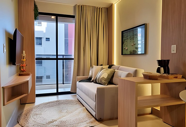 Apartamento Pajuçara c AR na Sala e Lazer Completo