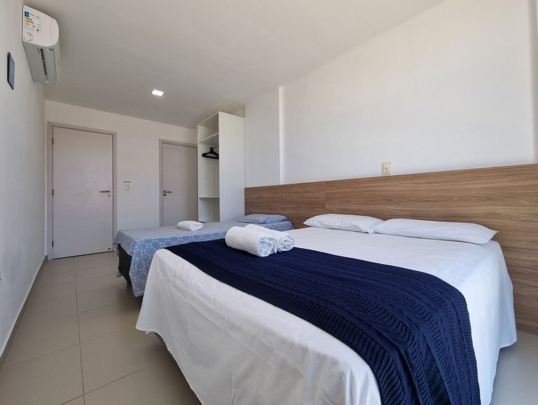 Areias do Mar | 2 quartos, vista pro mar e varanda