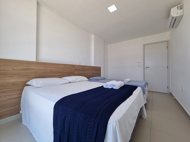Areias do Mar | 2 quartos, vista pro mar e varanda