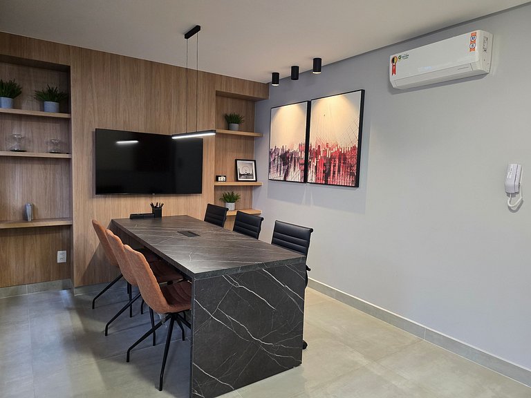 Apê Ótima Localização, Cozinha, Coworking, Fitness