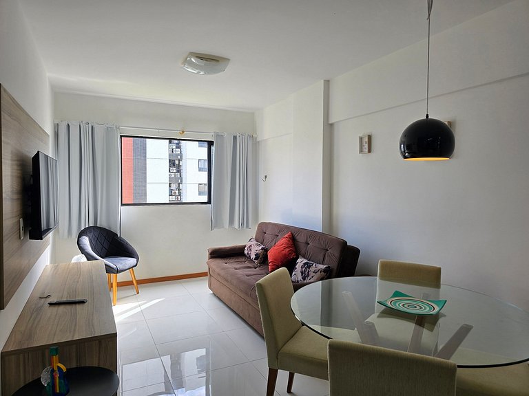 Apartamento vista mar na Jatiúca, academia+piscina