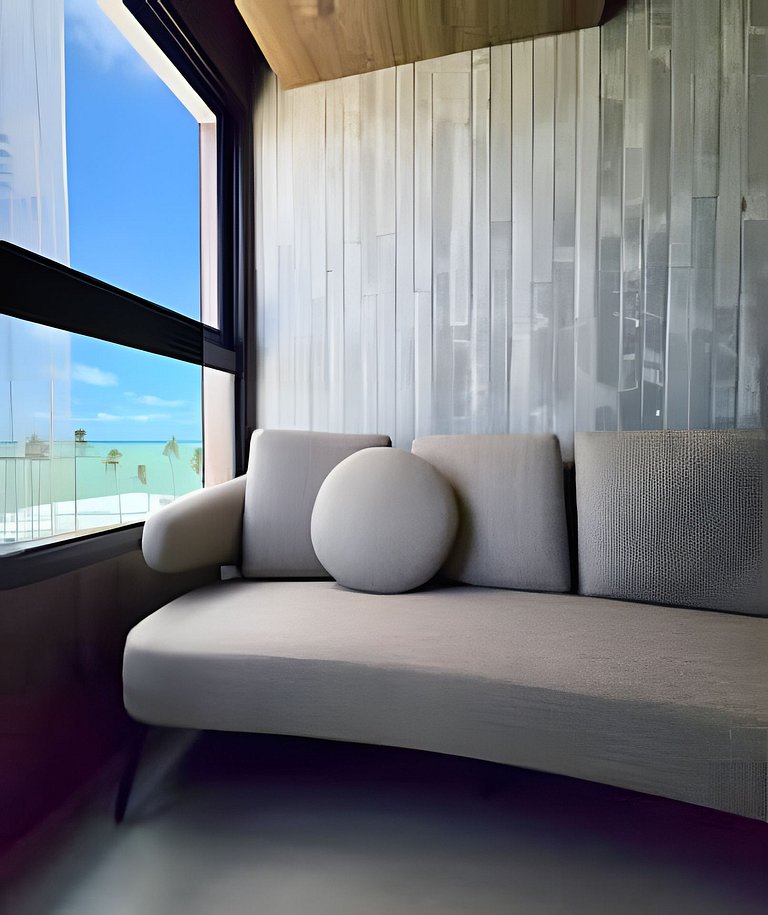 Apê Design Vista Mar, Piscina, Hidro e Academia